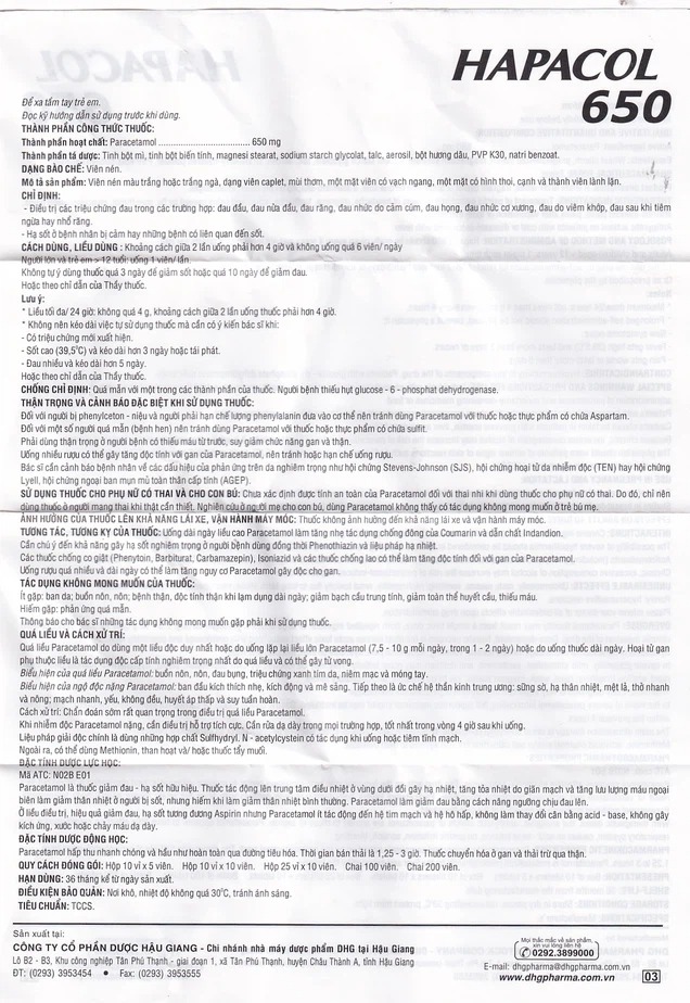 00027648_hapacol_650_dhg_100v_16 Trường Thọ - 00027648 hapacol 650 dhg 100v 16