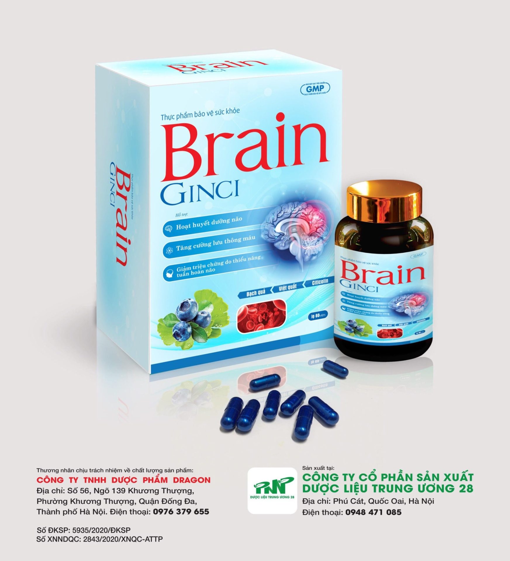 Brain Ginci Brain Ginci - Hỗ trợ tăng cường lưu thông máu, hoạt huyết dưỡng não