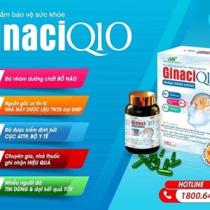 Trường Thọ - GinaciQ10 - Hỗ trợ tăng cường lưu thông tuần hoàn não, giảm đau đầu, mất ngủ (Lọ 60 viên) 2 Trường Thọ - Ginaci Q10 bo nao