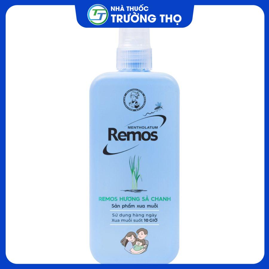 Xịt chống muỗi Remos hương sả chanh 70ml giúp xua muỗi suốt 10 giờ