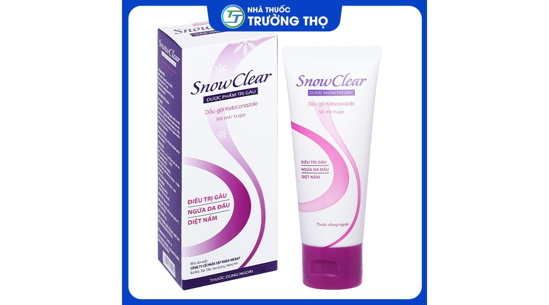 snowclear-1 Hỗn dịch Snowclear Merap điều trị gàu, ngứa da đầu, diệt nấm (50ml)