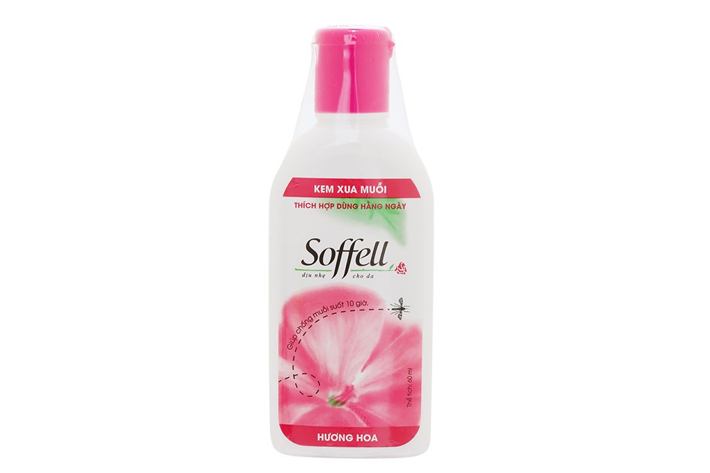 soffell-huong-hoa-1 Kem xua muỗi Soffell hương hoa giúp chống muỗi suốt 10 giờ