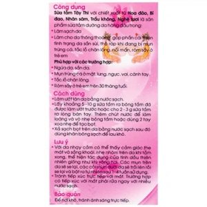 Trường Thọ - Sữa tắm Tây Thi Sao Thái Dương 200g 3 Trường Thọ - tay thi1