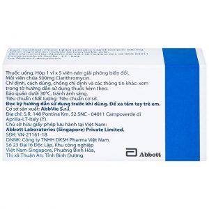 Trường Thọ - Klacid MR 500mg trị các nhiễm khuẩn do vi khuẩn nhạy cảm 1 Trường Thọ - 00004198 klacid mr 500mg 2715 63