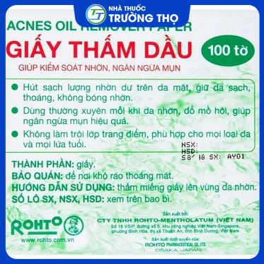 Acnes Oil Remover Paper1 Trường Thọ - Acnes Oil Remover Paper1