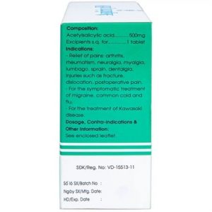Trường Thọ - Thuốc Aspirin pH8 Mekophar giảm đau, hạ sốt 2 Trường Thọ - Aspirin1