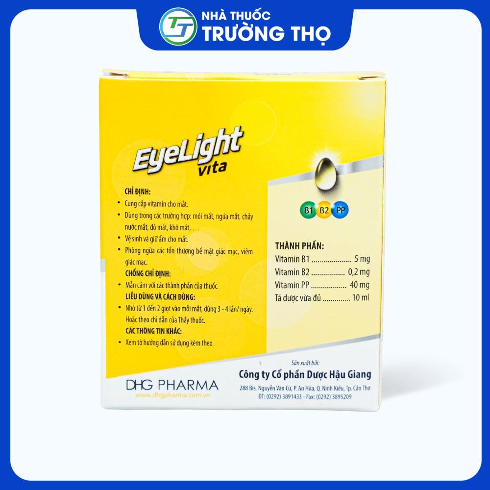 Eyelight Vita 10ml - Hậu Giang Thuốc nhỏ mắt Eyelight Vita DHG cung cấp Vitamin cho mắt (10ml)