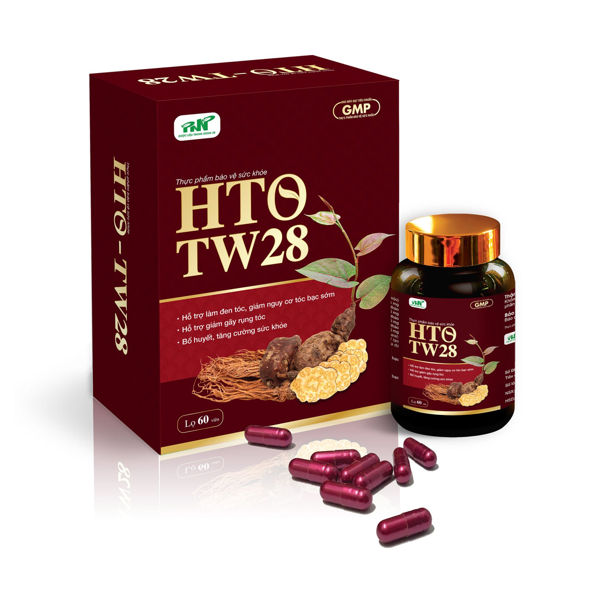 Print HTO TW28, hỗ trợ giảm nguy cơ tóc bạc sớm, giảm gãy rụng tóc