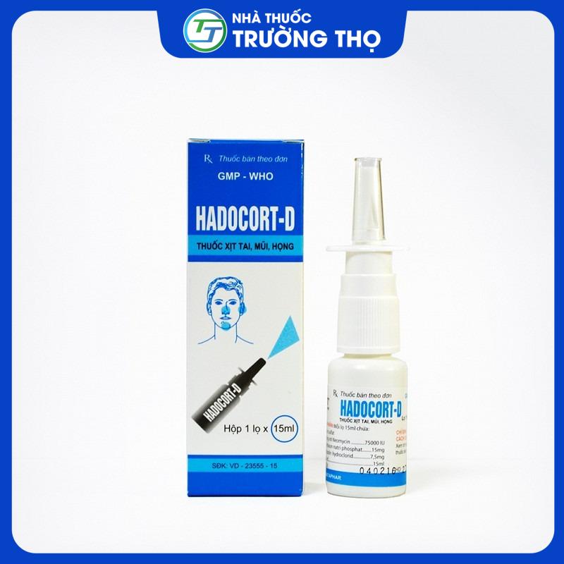 Hadocort-D 15ml Hà Tây1 Thuốc xịt Hadocort-D Hà Tây điều trị các bệnh viêm mũi, viêm xoang