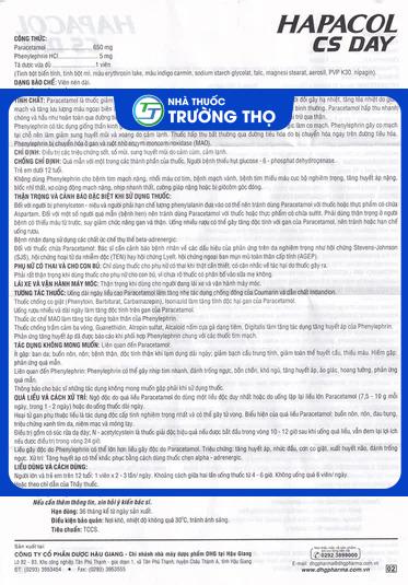 Hapacol 2 Trường Thọ - Hapacol 2