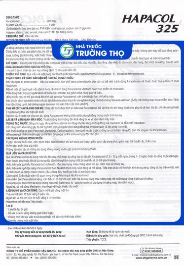 Hapacol2 Trường Thọ - Hapacol2