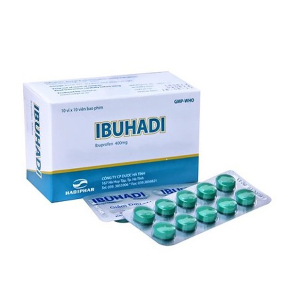 IbuhadiThuốc giảm đau, kháng viêm Ibuhadi 400mg Hadiphar Thuốc giảm đau, kháng viêm Ibuhadi 400mg Hadiphar