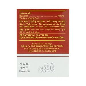 Trường Thọ - Siro A.T Ibuprofen 100mg giảm đau, kháng viêm, hạ sốt 1 Trường Thọ - Ibuprofen2