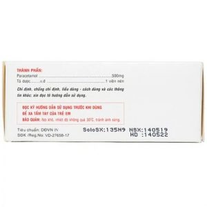 Trường Thọ - Thuốc Paracetamol 500mg Armephaco giảm đau, hạ sốt 2 Trường Thọ - Paracetamol2