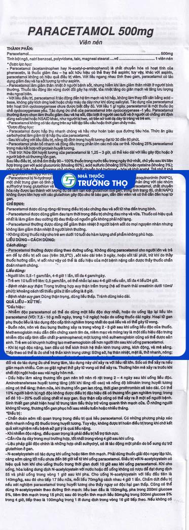 Paracetamol3 Trường Thọ - Paracetamol3