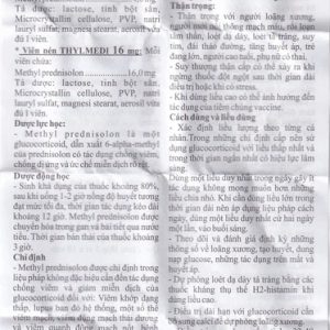 Trường Thọ - Thuốc Thylmedi 16mg Mediplantex kháng viêm, chống dị ứng 2 Trường Thọ - Thylmedi3