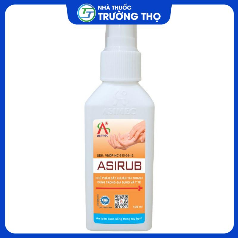 asirub Nước tay khô Asirub dạng xịt sát khuẩn lọ 100 ml