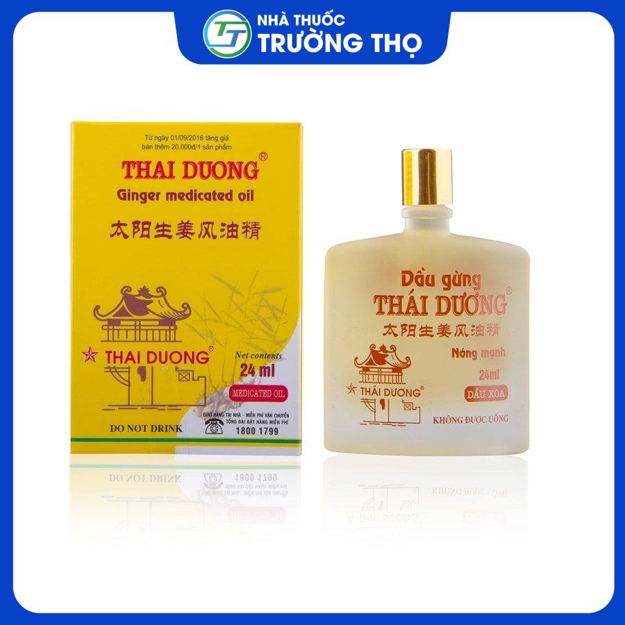 dau-gung-thai-duong-24ml Dầu gừng Thái Dương chai dầu xoa 24ml