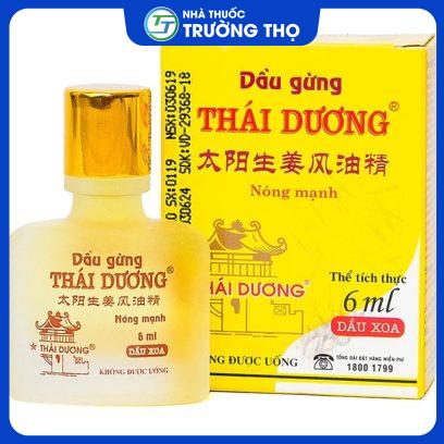 dau-gung-thai-duong-6ml-1 Dầu gừng Thái Dương 6ml - Giảm đau, thông kinh, hoạt lạc