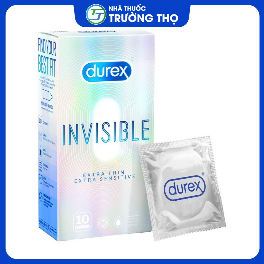 Durex Invisible 10 cái Extra Thin Extra Sensitive
