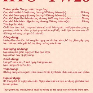 Trường Thọ - HTO TW28, hỗ trợ giảm nguy cơ tóc bạc sớm, giảm gãy rụng tóc 2 Trường Thọ - hto tw28 hdsd