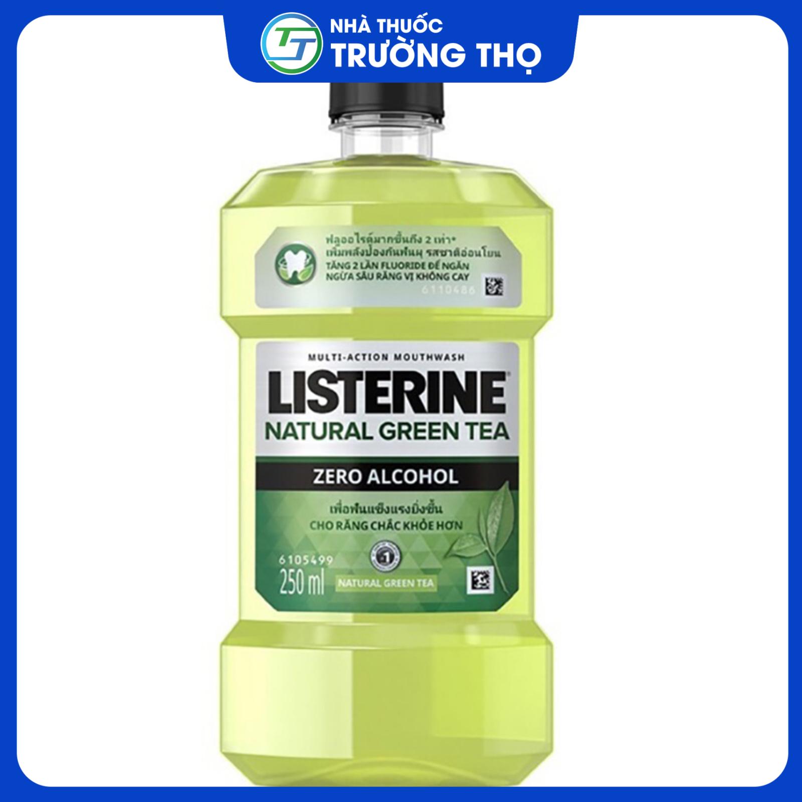 listerine-tra-xanh-250ml Listerine trà xanh 250ml bảo vệ răng miệng suốt 24 giờ