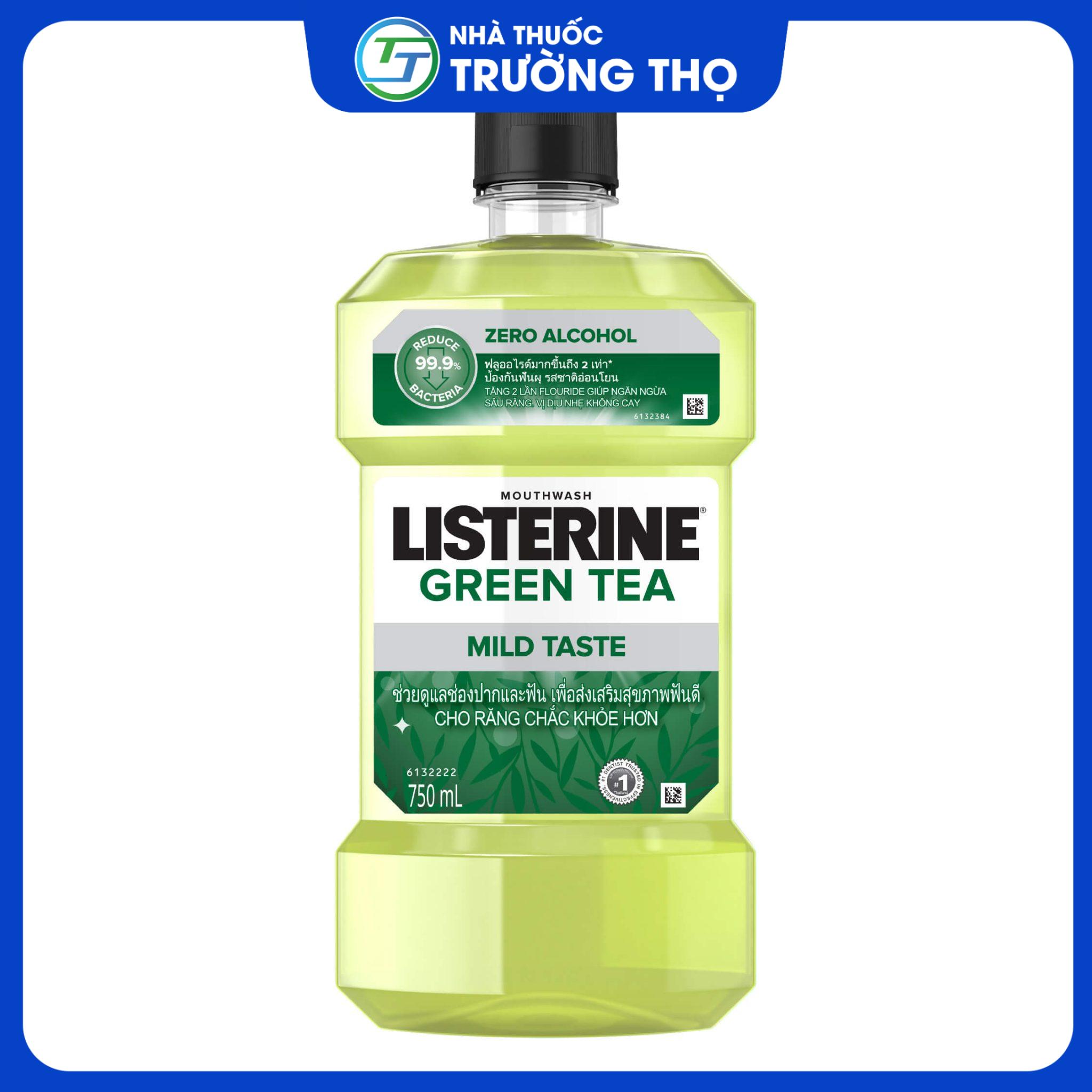 listerine-tra-xanh-750ml Listerine Trà Xanh 750ml Bảo Vệ Răng Miệng Suốt 24 Giờ