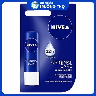nivea-khong-mau Son dưỡng ẩm Nivea không màu Original Care 4.8g