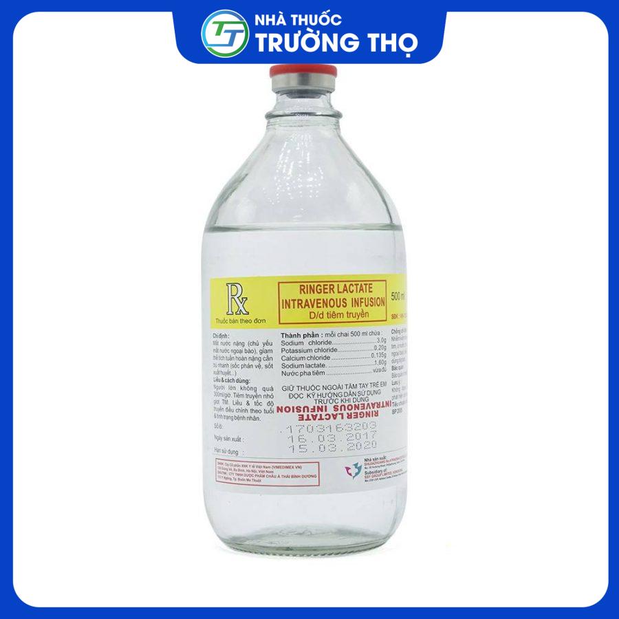 Ringer Lactate - Dung dịch truyền tĩnh mạch 500ml (HK)