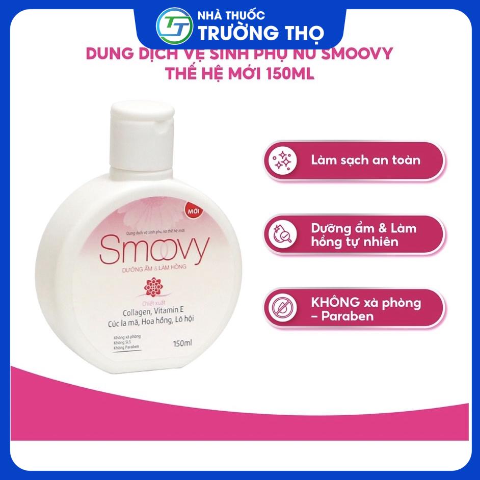 smoovy-hong-1 Dung dịch vệ sinh phụ nữ Smoovy hồng Meracine 150ml