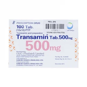 Trường Thọ - Transamin Tab.500mg Daiichi điều trị bệnh bạch huyết, thiếu máu không tái tạo (10 vỉ x 10 viên) 1 Trường Thọ - transamic 500 1