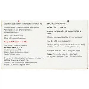 Trường Thọ - Thuốc Arcoxia 120mg MSD điều trị viêm khớp dạng thấp 2 Trường Thọ - Arcoxia 1202