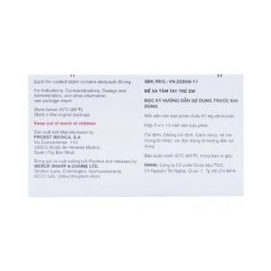 Trường Thọ - Thuốc Arcoxia 60mg MSD điều trị viêm khớp dạng thấp 2 Trường Thọ - Arcoxia2