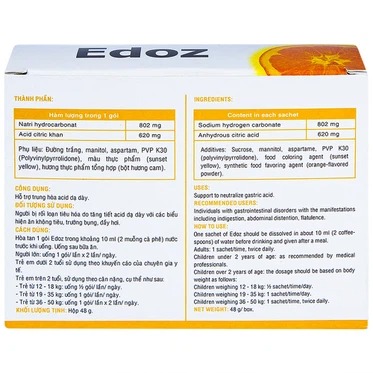 Bột sủi bọt Edoz DHG 2 Trường Thọ - Bot sui bot Edoz DHG 2