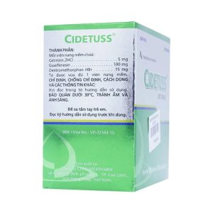 Trường Thọ - Thuốc Cidetuss điều trị các trường hợp ho (10 vỉ x 10 viên) 2 Trường Thọ - Cidetuss1