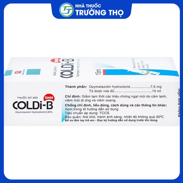 Coldi-B 3 Thuốc xịt mũi Coldi-B Nam Hà giảm ngạt mũi do cảm lạnh, viêm mũi dị ứng, viêm xoang (15ml)