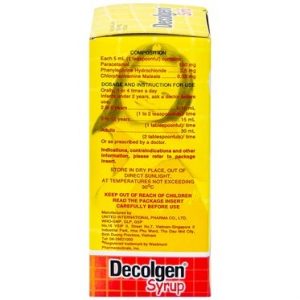 Trường Thọ - Siro Decolgen Untied điều trị cảm thông thường, viêm mũi dị ứng 60ml 2 Trường Thọ - Decolgen Untied2
