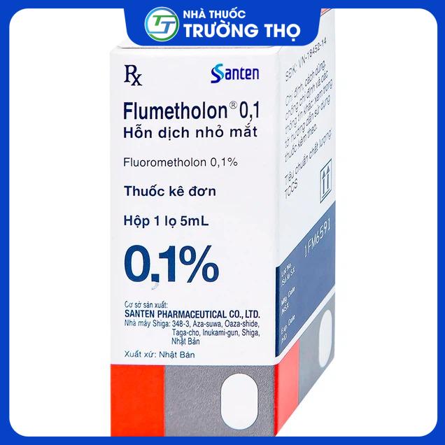 Flumetholon 0,1% 5ml. Santen Nhật bản 1 Hỗn dịch nhỏ mắt Flumetholon 0.1% Santen điều trị các bệnh viêm phía ngoài mắt (5ml)