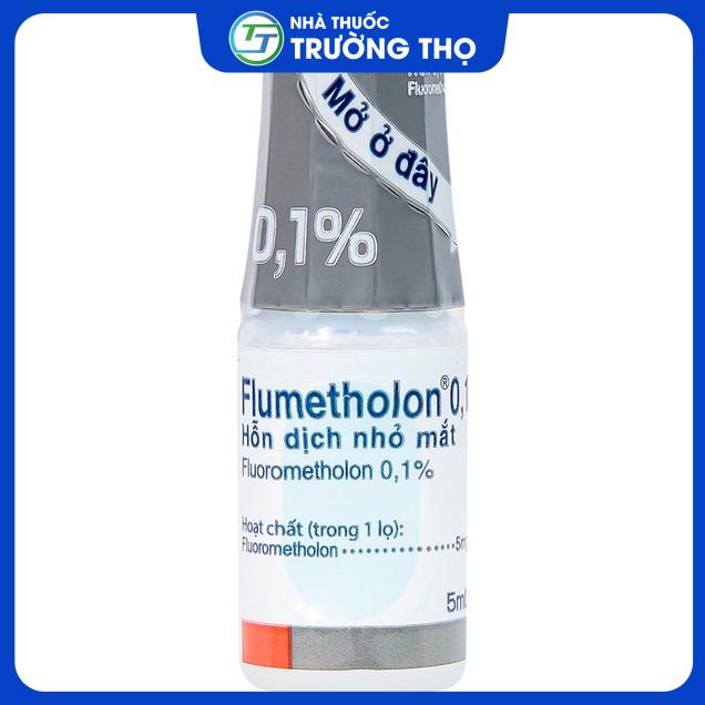 Flumetholon 0,1% 5ml. Santen Nhật bản 2 Hỗn dịch nhỏ mắt Flumetholon 0.1% Santen điều trị các bệnh viêm phía ngoài mắt (5ml)