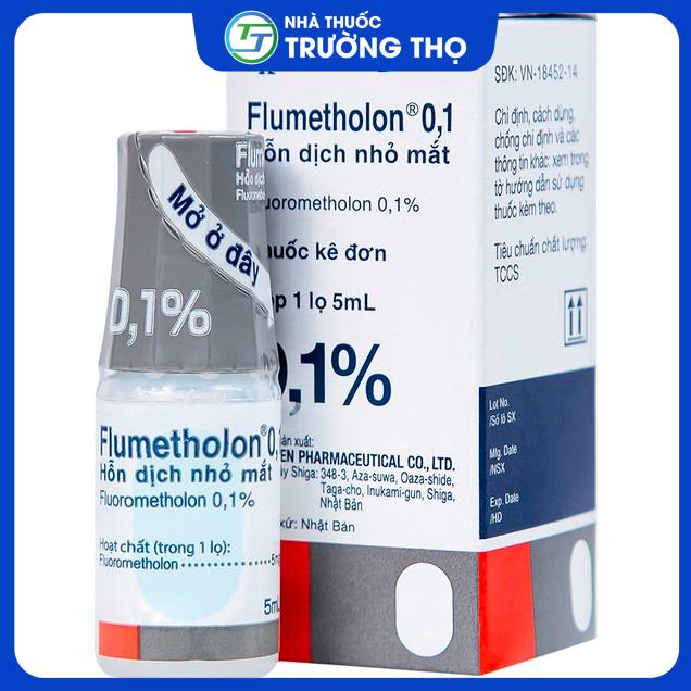 Flumetholon 0,1% 5ml. Santen Nhật bản Hỗn dịch nhỏ mắt Flumetholon 0.1% Santen điều trị các bệnh viêm phía ngoài mắt (5ml)