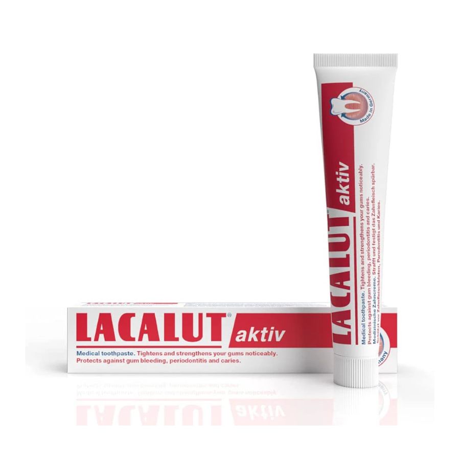 Lacalut-aktiv Kem đánh răng Lacalut Aktiv ngừa viêm nướu (tuýp 75ml)