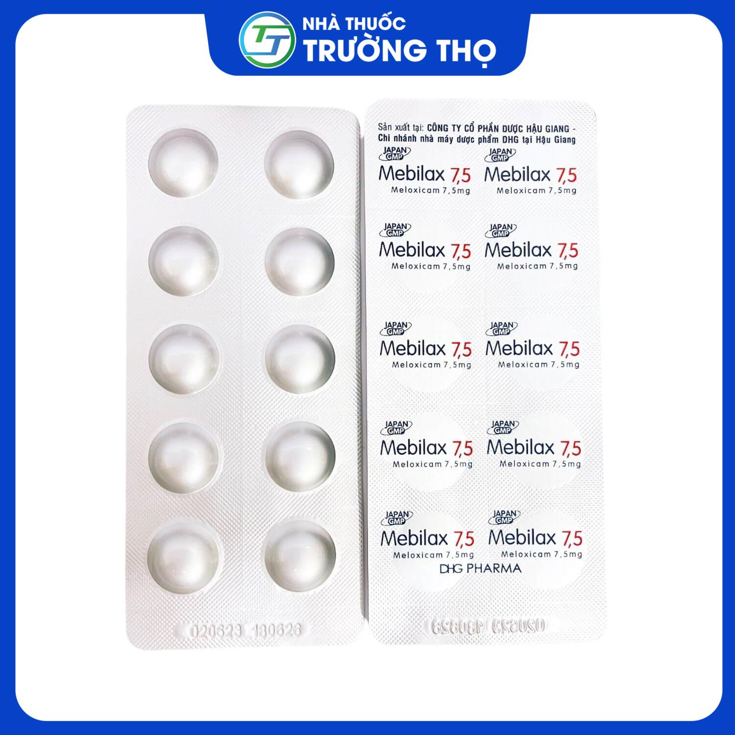 Mebilax 7,5 DHG 3 Trường Thọ - Mebilax 75 DHG 3