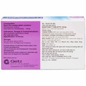 Trường Thọ - Viên nén Montiget 10mg điều trị suyễn mạn tính (2 vỉ x 7 viên) 4 Trường Thọ - Montiget 1