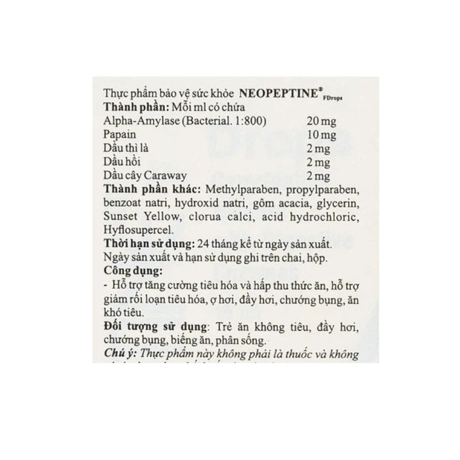 Neopeptine F chỉnh 3 Trường Thọ - Neopeptine F chinh 3