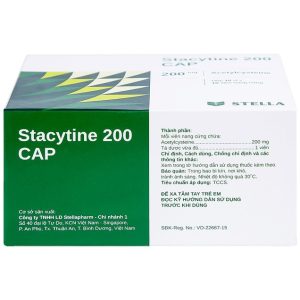 Trường Thọ - Thuốc Stacytine 200 CAP trị long đờm trong viêm phế quản (10 vỉ x 10 viên) 3 Trường Thọ - Stacytine2