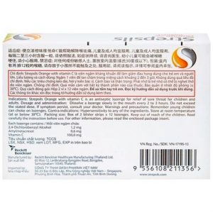 Trường Thọ - Viên ngậm Strepsils Orange with Vitamin C điều trị đau họng 4 Trường Thọ - Strepsils Orange 1