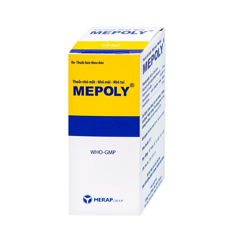 Thuốc Mepoly Merap dùng cho viêm kết mạc, mi mắt, viêm mũi, viêm tai 2 Trường Thọ - Thuoc Mepoly Merap dung cho viem ket mac mi mat viem mui viem tai 2