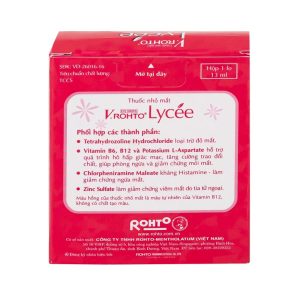 Trường Thọ - Thuốc nhỏ mắt V.Rohto Lycée 13ml điều trị đỏ mắt, ngứa mắt, mỏi mắt 2 Trường Thọ Thuốc nhỏ mắt V.Rohto Lycée 13ml điều trị đỏ mắt, ngứa mắt, mỏi mắt