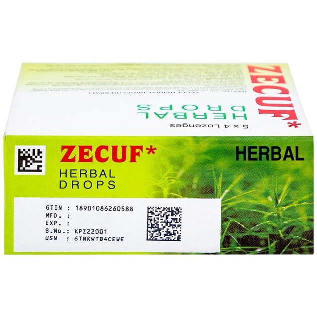 Viên ngậm Zecuf Herbal Drops1 Trường Thọ - Vien ngam Zecuf Herbal Drops1