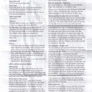 Trường Thọ - Thuốc Voltaren SR 75mg Novartis điều trị viêm và thoái hóa khớp 2 Trường Thọ - Voltaren SR 75mg3